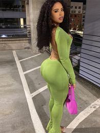 Women s Jumpsuits Romper Sexy Backless Tight Jumpsuit Elegant Sleeveless Bodycon Party Night Club Outfits 2023 Summer Female Bodysuit 230707