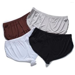 Underpants Silky Loose Mens Boxers Round Edge Home Pants Short Pyjamas Sexy Men Underwear