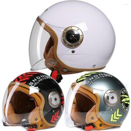 Motorcycle Helmets Vintage ABS Crashworthiness Comfortable Fit Helmet Half-Helmet Retro Men And Women Summer Four Seasons