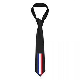 Bow Ties Flag Of France End Necktie 8 Cm French Men Neck Tie Suits Accessories Cravat Wedding Cosplay Props