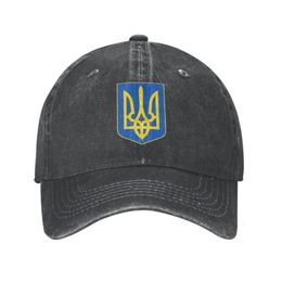 Ball Caps Personalised Cotton Coat Of Arms Ukraine Baseball Cap Men Women Adjustable Dad Hat Sports 230707