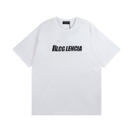 BLCG LENCIA 2023 Summer New 250g 100% Cotton Fabric T-shirt Men High Quality Print Color Drop Sleeve Loose Tshirts Oversize Tops 2023196