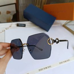 Fashion Lou top cool sunglasses Korean new street shot fashion cut edge large frame women's Sunglasses with original box