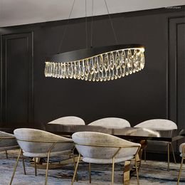 Lampadari Artistici Modern Crystal 2023 Trend Lampade a sospensione per soffitto LED Lustres Luxury Ring Lights Tavolo da pranzo