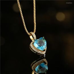 Chains 2023 Europe And The United States With A Large Classic Ocean Heart Pendant Wedding Necklace For Women Charm Fashion Jewellery