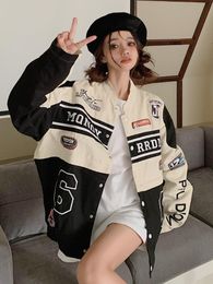 Womens Jackets ADAgirl Oversize Detachable Coats Y2k Street Hip Hop Trend Jacket Retro Couple Casual Loose Top Korean Clothes 230707