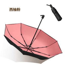 Umbrellas Double Layer Sunscreen Umbrella Printed UV Protection Tri-fold Fancy Umbrella Men Women Creative and durable umbrella