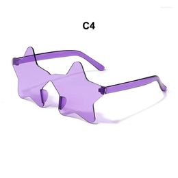 Sunglasses 2023 Jelly Candy Colour Pentagram Star Ladies -free Men And Women Without
