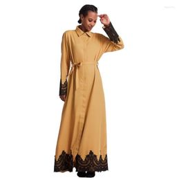 Ethnic Clothing Te Turco Lace Turkish Muslim Women Dress For Namaz Abaya Abendkleider Muslimische Elegant Kaftans Hijab Kleid Dubai
