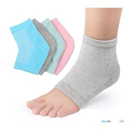 Foot Treatment 10Pairs Sile Gel Heel Socks Moisturing Spa Feet Care Cracked Dry Hard Skin Protector Maquiagem Drop Delivery Health Be Dhlwq