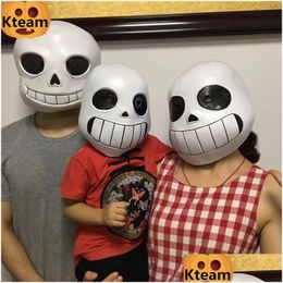 Party Masks Game Undertale Mask Cosplay Kids Adlut Luminous Halloween Fancy Ball Sans Latex Helmet Props Drop Delivery Home Garden F Dhome