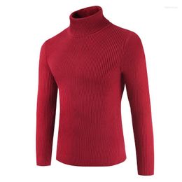 Men's Sweaters High Collar Pullover Europe And The United States Autumn 2023 Solid Colour Sweater Fashion Warm