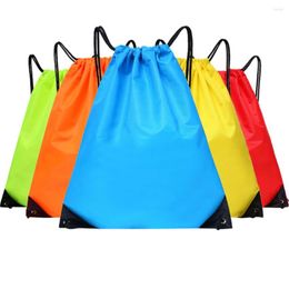 Storage Bags Portable Sports Bag Thicken Drawstring Belt Riding Backpack Gym Shoulder Shoes Clothes Waterproof