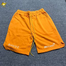 Real Pics Classic Embroidery Shorts Men Woman 1 Quality Summer Casual Beach Orange Black Joggers