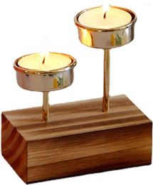 Candle Holders Holder Centrepiece | Votive Cups On Wood Base Vintage Modern Decorative For Votives And Tea Lights Ca