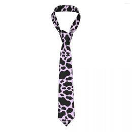 Bow Ties Cow Pattern Necktie Men Women Polyester 8 Cm Cute Neck For Mens Fashion Classic Daily Wear Gravatas Business