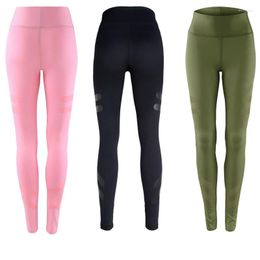 Active Pants Yoga High Waist Tight-Fitting Hip Ladies Exercise Fitness Push-Ups Squats Gym Solid Leggings