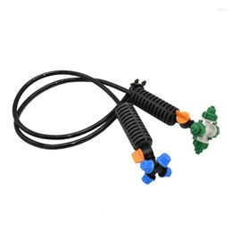 Watering Equipments Greenhouse Hanging Fog Nozzle Cross Atomizing Sprinkler Mist Water Sprayer Irrigation Garden 1set