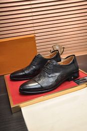 New 2023 Men's Genuine Leather Formal Business Dress Shoes Brand Designer Office Handmade Wedding Party Oxfords Size 38-45