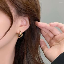 Stud Earrings Design Sense Sweet Heart For Women Korean Fashion Stainless Steel Jewellery Girls Sexy Earring Goth Accessories