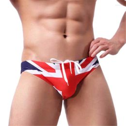 Men's Swimwear UK US Flag Mens Swim Briefs Sexy Bikini Mini Swimming Trunks For Youth Boys Swimsuit Bathing Suit Beach Shorts