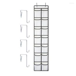 Storage Boxes Over The Door Shoe Organiser 12 Grids Holder Rack Rac Large Pocket With 4 Strong