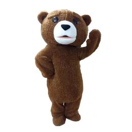 halloween fur teddy bear Mascot Costumes Cartoon Character Outfit Suit Xmas Outdoor Party Outfit Adult Size Promotional Advertising Clothings