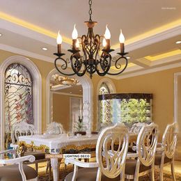 Chandeliers For Foyer Dinning Room Living 6 Arms Modern Vintages With Black Colour Classic Classical Chandelier