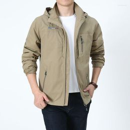 Men's Jackets Windbreaker Waterproof Military Tactical Hooded Jacket Coat 2023 Spring Men Summer Male Clothing Q681