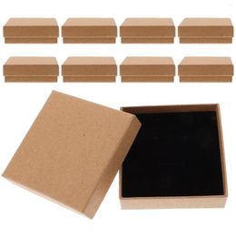 Gift Wrap 10pcs Kraft Paper Boxes Mini Box Jewelry Packing