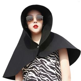 Wide Brim Hats Summer Sunscreen Hat Women's Anti-ultraviolet Sunshade Sun Cycling Shawl Fisherman Face-covering Neck Guard K1Y8