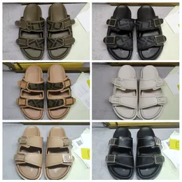 mens sliders mens sandals designer slippers women men slippers genuine leather double buckle flat bottomed men shoes comfortable fashion able vintage sandals