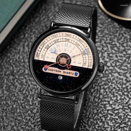 Wristwatches Men's Starry Sky Creativity Calendar Watches Casual Sport Watch For Men Quartz WristWatch Relogio Masculino