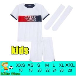 Kids 2024 Psges MBAPPE Soccer Jerseys DI MARIA WIJNALDUM SERGIO RAMOS HAKIMI Fourth Maillots De 23 24 25 NEW Paris Football Kit ICARDI V 5672