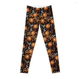 Active Pants Halloween Tattoo Floral Pattern Leggings Yoga Flared For Girls Womens