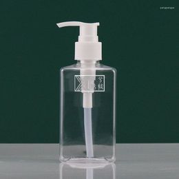 Storage Bottles YUXI Square Hand Sanitizer Bottle 170ml Plastic Transparent Makeup Remover Lotion