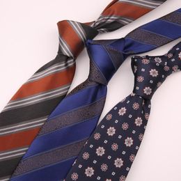 Bow Ties Linbaiway 8cm Striped Printed Suit Neck Tie For Mens Wedding Dress Business Shirt Neckties Gravatas Cravat Gifts