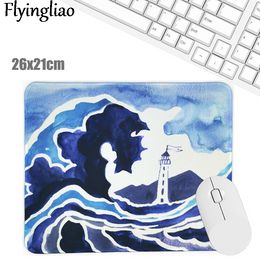 Oil Painting Hokusai Waves Creative Office Keyboard Pad Kawaii Laptop Mouse Mat Anti Slip Desk Mats Custom Desk Pad Mouse