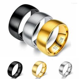 Wedding Rings Frosted Stainless Steel Ring Titanium Gold Black Color Engagement Party Jewelry Gift For Men Women