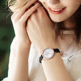 Wristwatches Watch For Women Delicate Dial Design Black Casual Strap Daily Waterproof Quality Women's Watches Quartz
