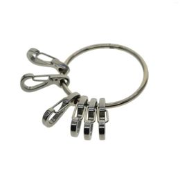 Keychains Unique 304 Stainless Steel Easy Open Spring Snap Hook Luxury Business Key Rings Organizers Fob Gift House Warming