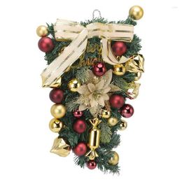 Decorative Flowers Christmas Ball Wreath Inverted Tree Multiple Uses For Home