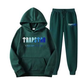 Men's Tracksuits Trapstar New Brand Tracksuit Hoodie Men Set Unisex 2 Pieces Sets Hoodies Sweatshirts+Pants Sportswear Jogging Clothes Men's Suit E55