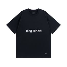 BLCG LENCIA 2023 Summer New 250g 100% Cotton Fabric T-shirt Men High Quality Print Color Drop Sleeve Loose Tshirts Oversize Tops 2023130