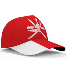 Ball Caps Oman Baseball Cap 3D Free Custom Name Team Logo Om Hat Omn Country Travel Sultanate Nation Islam Arabic Omani Flag Arab Headgear