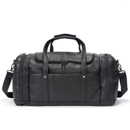 Duffel Bags Multifunctional Large Capacity Men Travel Duffle Bag Waterproof Leather Male Luggage Handbags Carry On Weekend For Trip