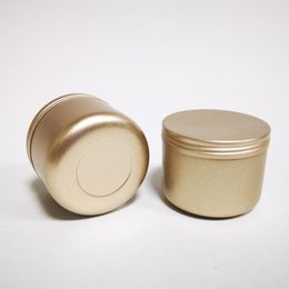 Storage Bottles Candle Making Tinplate Empty Jars Wood Grain Lids Cosmetic Pot Tea Box