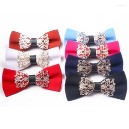 Bow Ties GUSLESON Fashion Men's Solid Metal Core Cotton Tie Noble Butterfly Cravat For Wedding Business Formal Leisure Gift BowTie