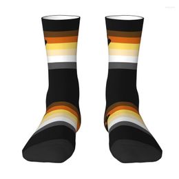 Men's Socks Fun Printed Gay Bear Pride Flag For Women Men Stretch Summer Autumn Winter LGBT GLBT Crew