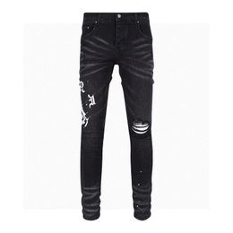 2023 Designer Mens Jeans #1 Pants Ripped High Designer jeans men's jeans embroidered pants fashion hole pants top selling zipper pants am~ss3f